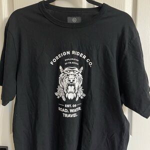 Foreign Rider Black Graphic Tee for Men